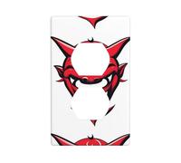 XBKGOHA Devil's Smile Picture Double Socket Wall Panel Decorative for Residential and Commercial Areas 4.5x2.76in