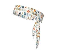 XBKGOHA embroidery animals tiger penguin Pattern Sports headscarf, sweat absorbing and breathable, motion headband, double-sided kerchief