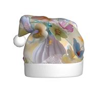 XBKGOHA Fantasy butterfly flower Printing Christmas Hat for Adult quality accessory soft, lightweight, and fluffy