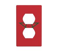 XBKGOHA Flag of Morocco Picture Double Socket Wall Panel Decorative for Residential and Commercial Areas 4.5x2.76in