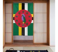 XBKGOHA Flag of the Commonwealth of Dominica Printing Curtain 2 Pcs Spliced 34x56in Good Drape, Smooth and Not Easily Wrinkled, Fabric curtains, room dividers