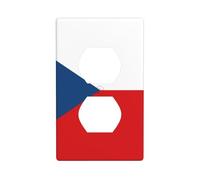 XBKGOHA Flag of The Czech Republic Picture Double Socket Wall Panel Decorative for Residential and Commercial Areas 4.5x2.76in