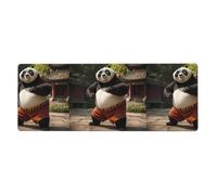 XBKGOHA Giant Panda Practicing Picture Extra Large Mouse Pad Strong Adhesion, Durable, Precise Locking Edge 12x31.5in