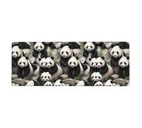 XBKGOHA Giant Panda Watching The Fun Picture Extra Large Mouse Pad Strong Adhesion, Durable, Precise Locking Edge 12x31.5in