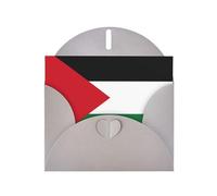 XBKGOHA Gray Greeting Card Flag of the State of Palestine Printed for Festive Birthday Party Invitation