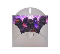 XBKGOHA Gray Greeting Card ravens Printed for Festive Birthday Party Invitation