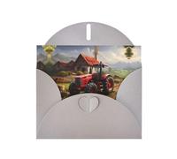 XBKGOHA Gray Greeting Card Tractor farm Printed for Festive Birthday Party Invitation
