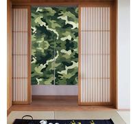 XBKGOHA green military camo Printing Curtain 2 Pcs Spliced 34x56in Good Drape, Smooth and Not Easily Wrinkled, Fabric curtains, room dividers