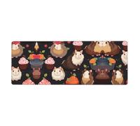 XBKGOHA Guinea Pigs And Cupcakes Picture Extra Large Mouse Pad Strong Adhesion, Durable, Precise Locking Edge 12x31.5in