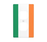 XBKGOHA Irish Flag Picture Double Socket Wall Panel Decorative for Residential and Commercial Areas 4.5x2.76in