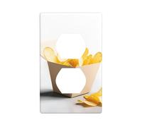 XBKGOHA Kazi Potato Wish Picture Double Socket Wall Panel Decorative for Residential and Commercial Areas 4.5x2.76in