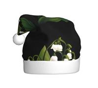 XBKGOHA Lily of the valley flowers Printing Christmas Hat for Adult quality accessory soft, lightweight, and fluffy
