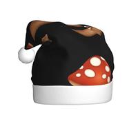 XBKGOHA Little ant under mushrooms Printing Christmas Hat for Adult quality accessory soft, lightweight, and fluffy