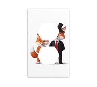 XBKGOHA Little Fox and Fox dad Picture Double Socket Wall Panel Decorative for Residential and Commercial Areas 4.5x2.76in