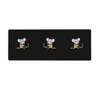 XBKGOHA Little Mouse Stealing Oil Picture Extra Large Mouse Pad Strong Adhesion, Durable, Precise Locking Edge 12x31.5in