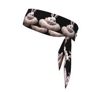 XBKGOHA Little rabbit sleeping on the stars Pattern Sports headscarf, sweat absorbing and breathable, motion headband, double-sided kerchief