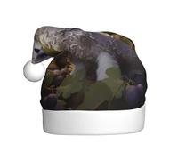 XBKGOHA Little sheep in the vineyard Printing Christmas Hat for Adult quality accessory soft, lightweight, and fluffy
