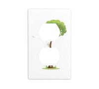 XBKGOHA Little Skeleton Hugging a Tree Picture Double Socket Wall Panel Decorative for Residential and Commercial Areas 4.5x2.76in