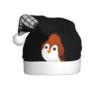 XBKGOHA Little sparrow next to the telephone booth Printing Christmas Hat for Adult quality accessory soft, lightweight, and fluffy