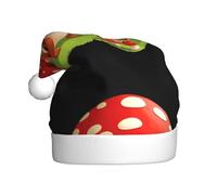 XBKGOHA Little squirrel picking a giant mushroom Printing Christmas Hat for Adult quality accessory soft, lightweight, and fluffy