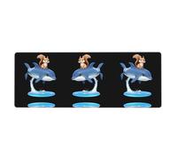 XBKGOHA Little Squirrel Riding A Dolphin Picture Extra Large Mouse Pad Strong Adhesion, Durable, Precise Locking Edge 12x31.5in
