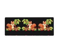 XBKGOHA Little Squirrel Under The Cherry Tree Picture Extra Large Mouse Pad Strong Adhesion, Durable, Precise Locking Edge 12x31.5in