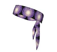 XBKGOHA Little stars in the purple vortex Pattern Sports headscarf, sweat absorbing and breathable, motion headband, double-sided kerchief
