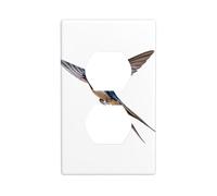 XBKGOHA Little Swallows Flying with Wings Spread Picture Double Socket Wall Panel Decorative for Residential and Commercial Areas 4.5x2.76in