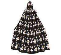 XBKGOHA Little White Duck Ornaments Printed Halloween Adult Hooded Cape Cloak No Zipper, Comfortable For Costume Parties