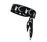 XBKGOHA Little white rabbit says goodnight Pattern Sports headscarf, sweat absorbing and breathable, motion headband, double-sided kerchief