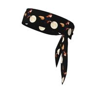 XBKGOHA Little witch riding a broom in the sky Pattern Sports headscarf, sweat absorbing and breathable, motion headband, double-sided kerchief