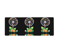 XBKGOHA Lollipops Filled With Colorful Flowers Picture Extra Large Mouse Pad Strong Adhesion, Durable, Precise Locking Edge 12x31.5in