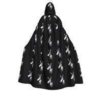 XBKGOHA Long Face Cartoon Donkey Printed Halloween Adult Hooded Cape Cloak No Zipper, Comfortable For Costume Parties
