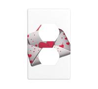 XBKGOHA Love Letter Envelope Picture Double Socket Wall Panel Decorative for Residential and Commercial Areas 4.5x2.76in
