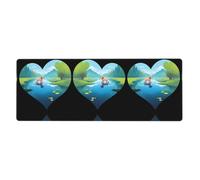 XBKGOHA Love Puppy Walking By The Lake Picture Extra Large Mouse Pad Strong Adhesion, Durable, Precise Locking Edge 12x31.5in