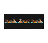 XBKGOHA Mandarin Ducks Playing Happily Picture Extra Large Mouse Pad Strong Adhesion, Durable, Precise Locking Edge 12x31.5in