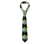 XBKGOHA Morning glory in clover Printed Men's tie classic style suit cravat suitable for holidays and work