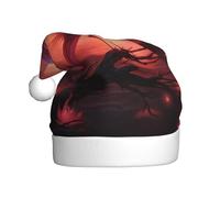 XBKGOHA Pink bird in firelight Printing Christmas Hat for Adult quality accessory soft, lightweight, and fluffy
