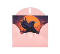 XBKGOHA Pink Greeting Card Ravens Printed for Festive Birthday Party Invitation