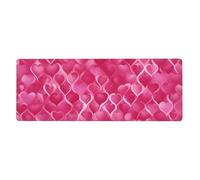 XBKGOHA Pink Hearts Picture Extra Large Mouse Pad Strong Adhesion, Durable, Precise Locking Edge 12x31.5in