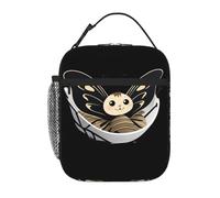 XBKGOHA Portable Insulated Lunch Bag Moth in The Cradle Printed Reusable Lunch Bag Durable for Men and Women