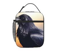 XBKGOHA Portable Insulated Lunch Bag Ravens Printed Reusable Lunch Bag Durable for Men and Women