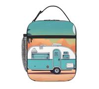 XBKGOHA Portable Insulated Lunch Bag You Make Me Happy Camper Trailer Printed Reusable Lunch Bag Durable for Men and Women