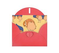 XBKGOHA Red Greeting Card Crooked Owl Printed for Festive Birthday Party Invitation