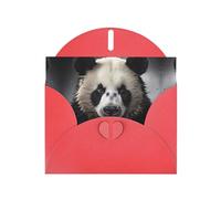XBKGOHA Red Greeting Card Panda in the water Printed for Festive Birthday Party Invitation