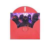XBKGOHA Red Greeting Card ravens Printed for Festive Birthday Party Invitation