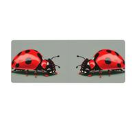 XBKGOHA Red Ladybug Picture Extra Large Mouse Pad Strong Adhesion, Durable, Precise Locking Edge 12x31.5in