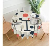XBKGOHA Round Decorative Tablecloth 60in The beauty of circles Printing for Indoor and Outdoor Use on Round Tables Like Coffee Tables, Dining Tables, and Farm Tables