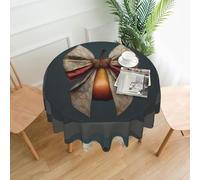 XBKGOHA Round Decorative Tablecloth 60in The bow on the pear Printing for Indoor and Outdoor Use on Round Tables Like Coffee Tables, Dining Tables, and Farm Tables