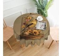 XBKGOHA Round Decorative Tablecloth 60in The Oriole in the Cage Printing for Indoor and Outdoor Use on Round Tables Like Coffee Tables, Dining Tables, and Farm Tables